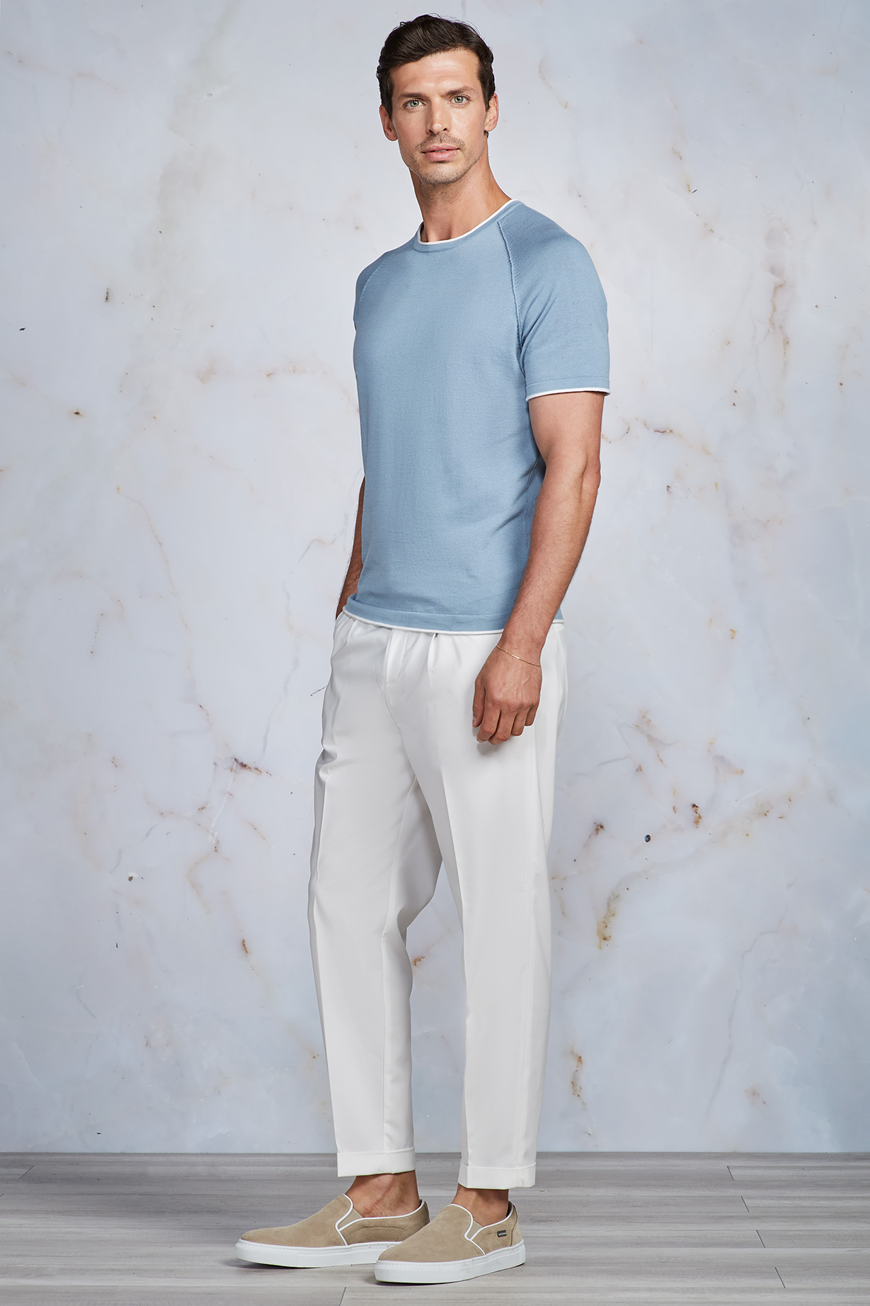 WHITE JOGGER TROUSERS