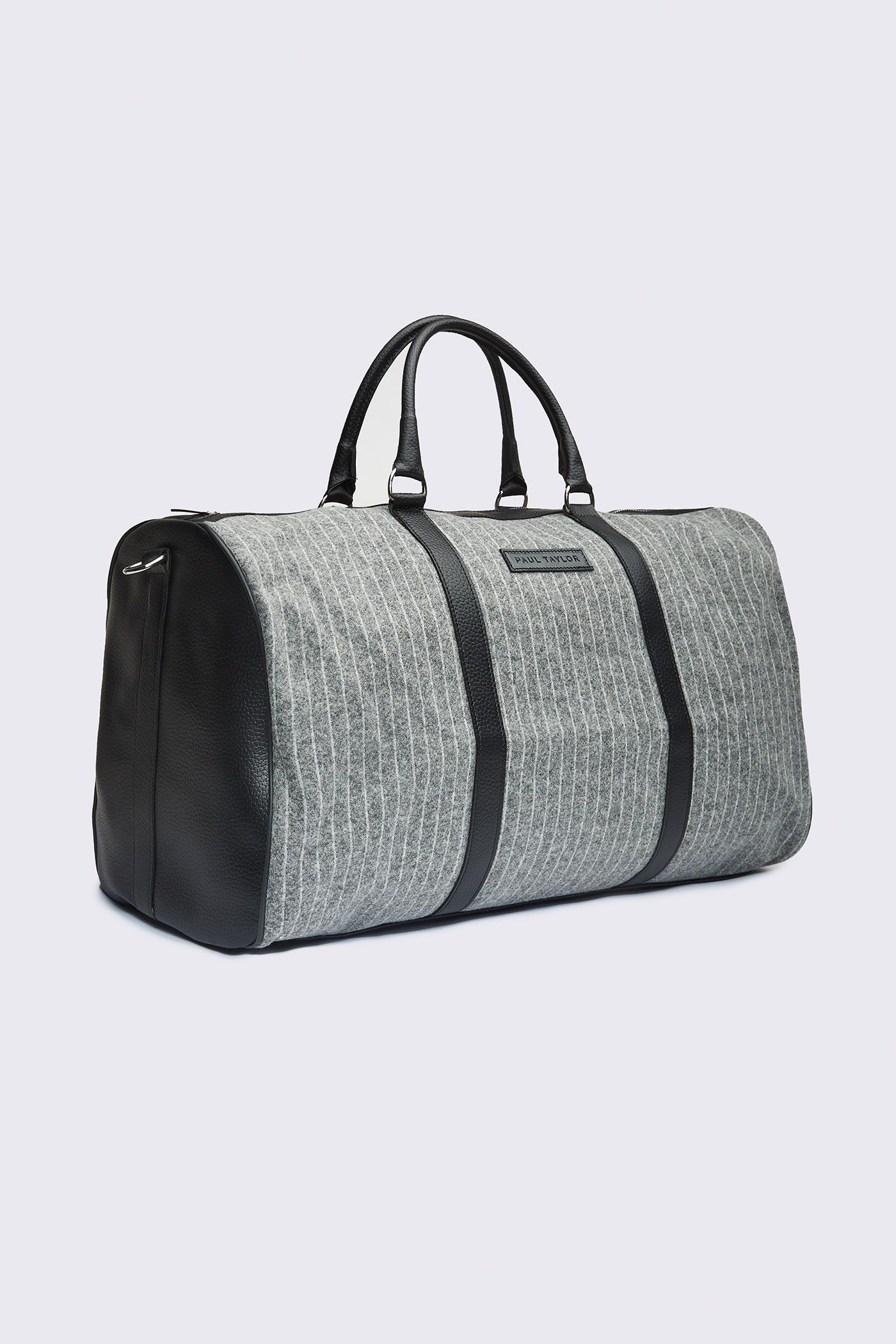 Dark grey pinstripe travel bag
