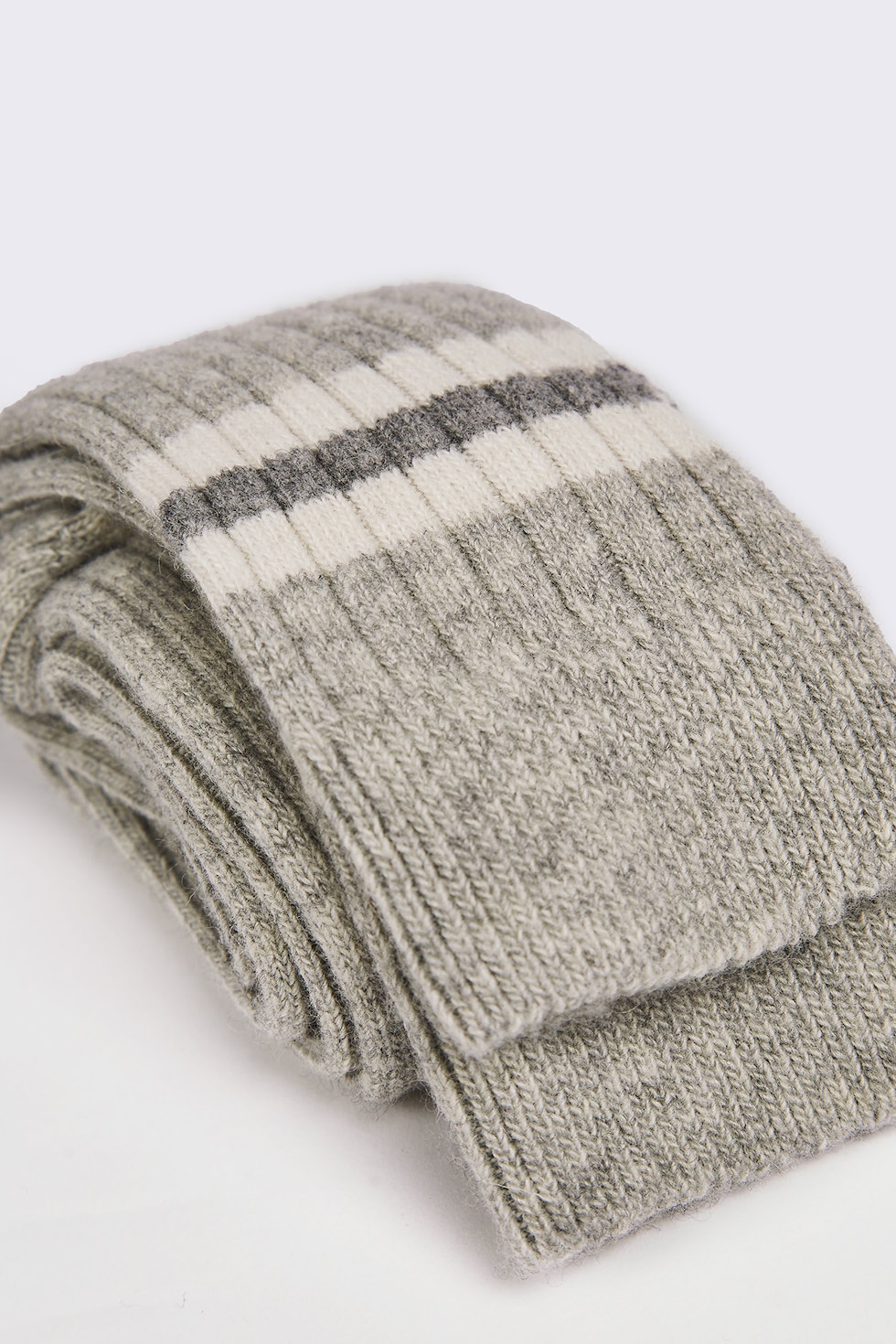 Grey wool and cashmere blend socks