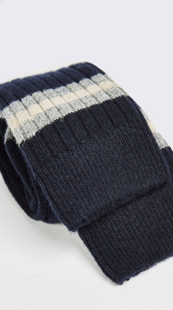 Blue Wool And Cashmere Blend Socks