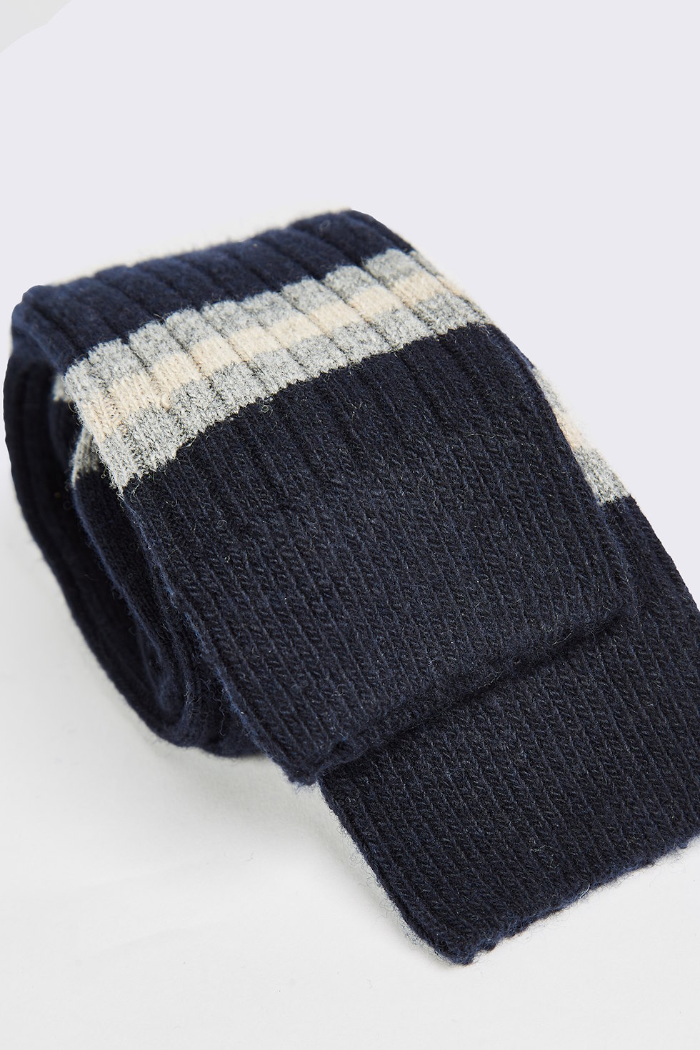 Blue wool and cashmere blend socks