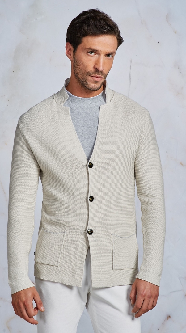 BUTTER LINKS STITCHING KNITTED BLAZER