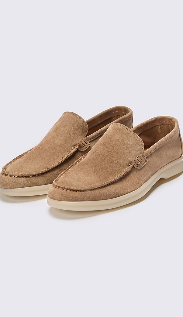 TOBACCO UNLINED LOAFER