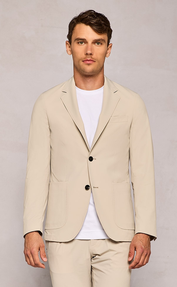 GIACCA IN JERSEY TECNICO BEIGE