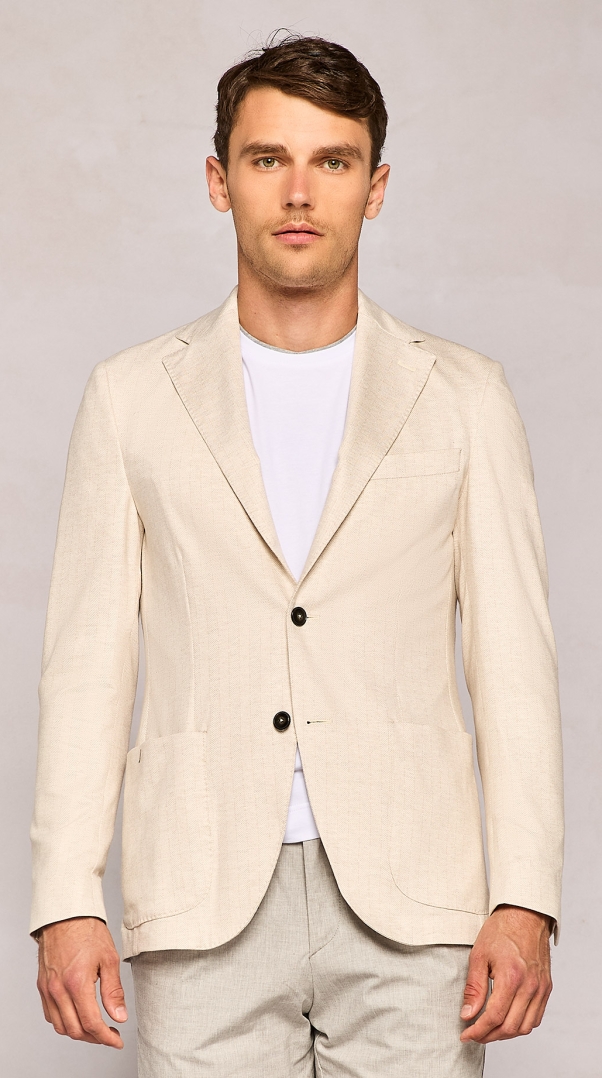 GIACCA TRAVEL IN JERSEY SPINATO BEIGE